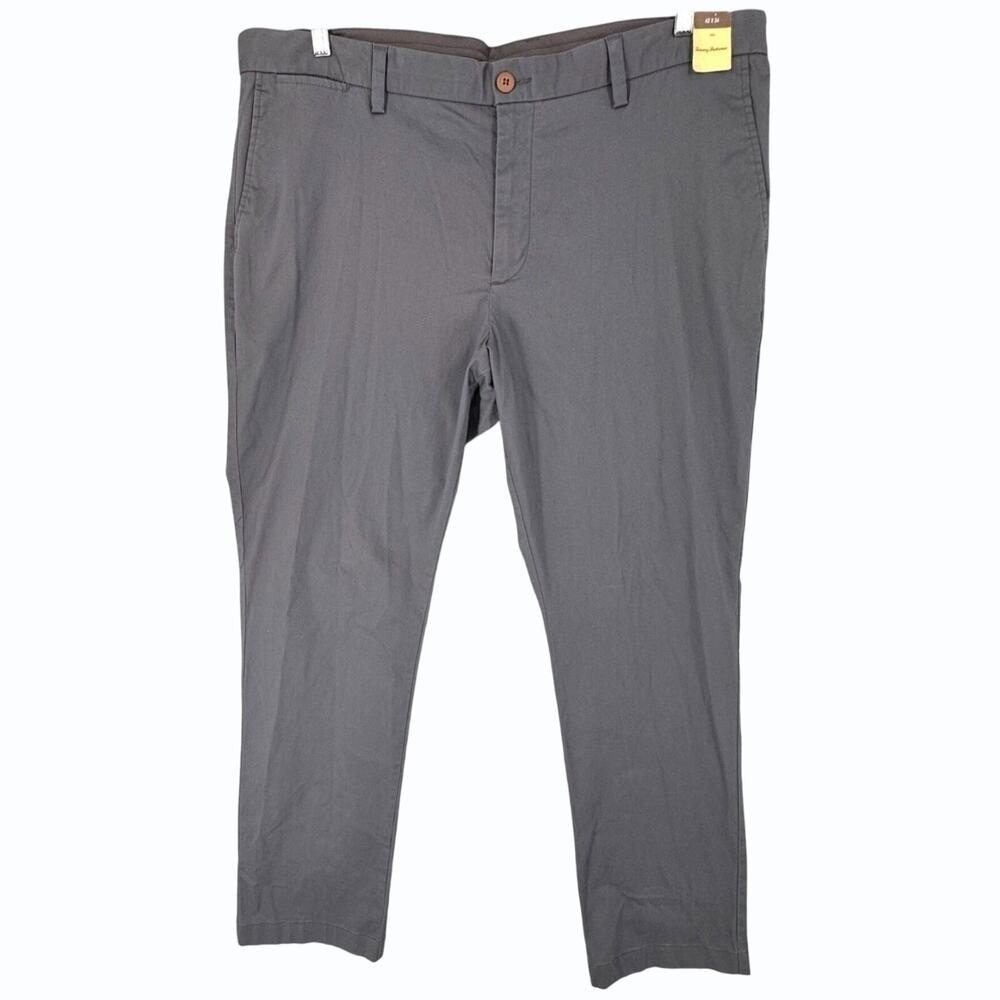 Tommy‎ Bahama Top Sail Chino Pants Mens 42 x 34 Carbon Gray Flat Front TB121349R